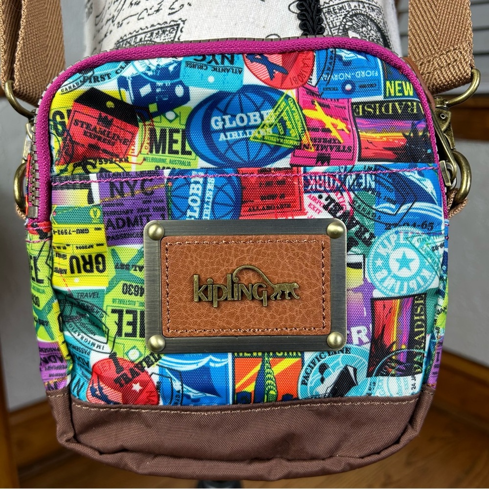 Kipling | Patchwork Travel Stamped Crossbody Conv… - image 1